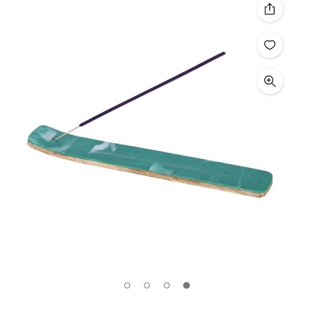 Mainstay Incense Stick Ash Catcher Holder Green (1) NEW